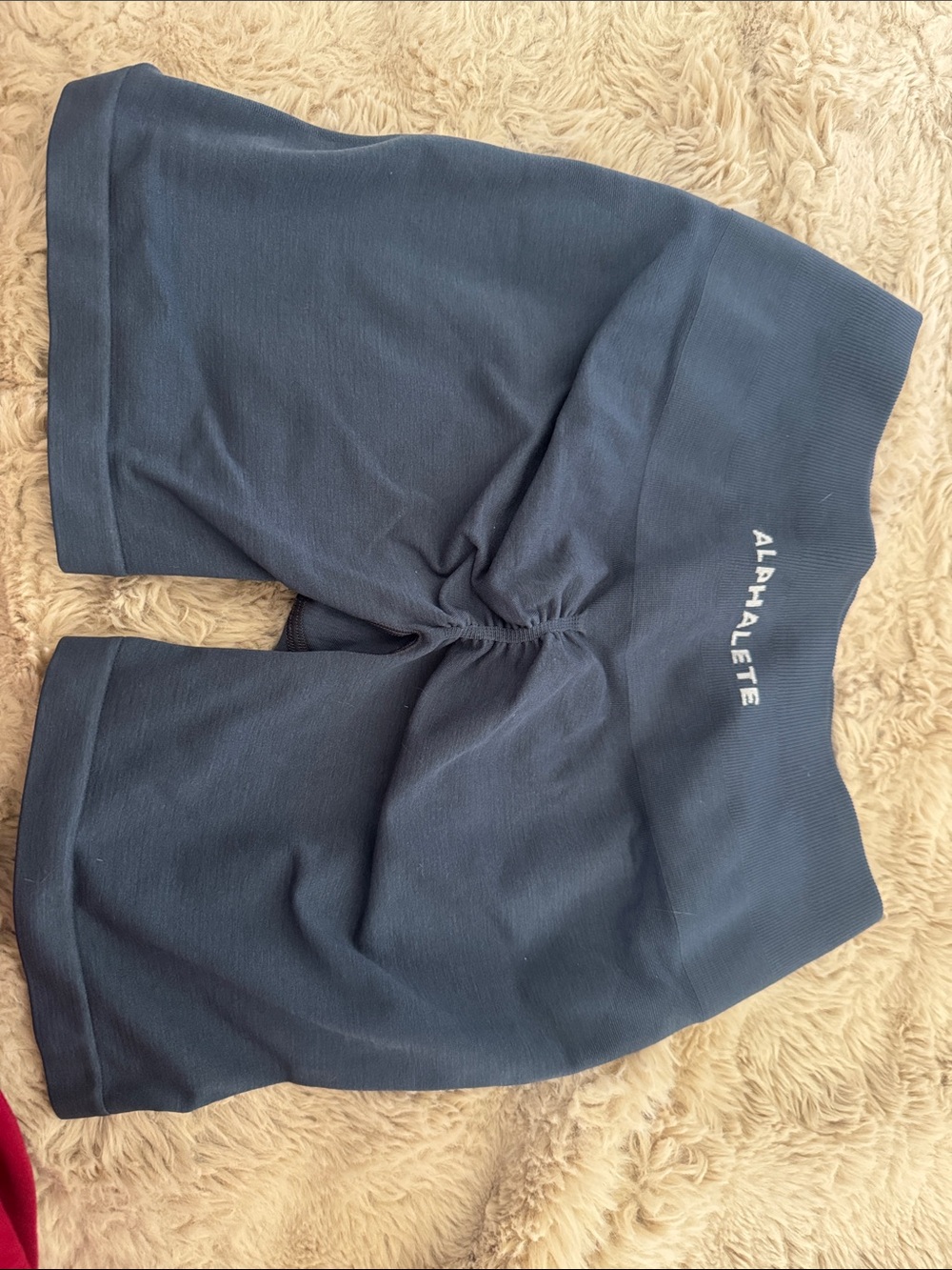 Alphalete Deep Navy High-Waist Scrunch Bike Shorts